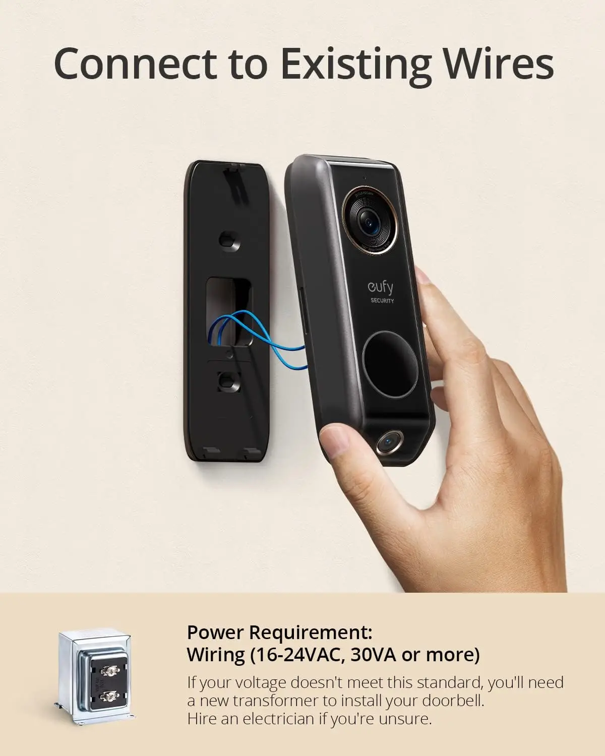 Wired Dual-Camera Video Doorbell with Package Detection, 2K HDR, No Monthly Fees, Compatible with Alexa and Google Assistant