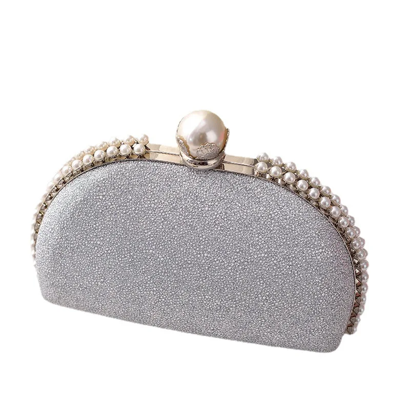 

New trendy pearl evening bag, versatile ins chain shell bag, women's clutch, party bag