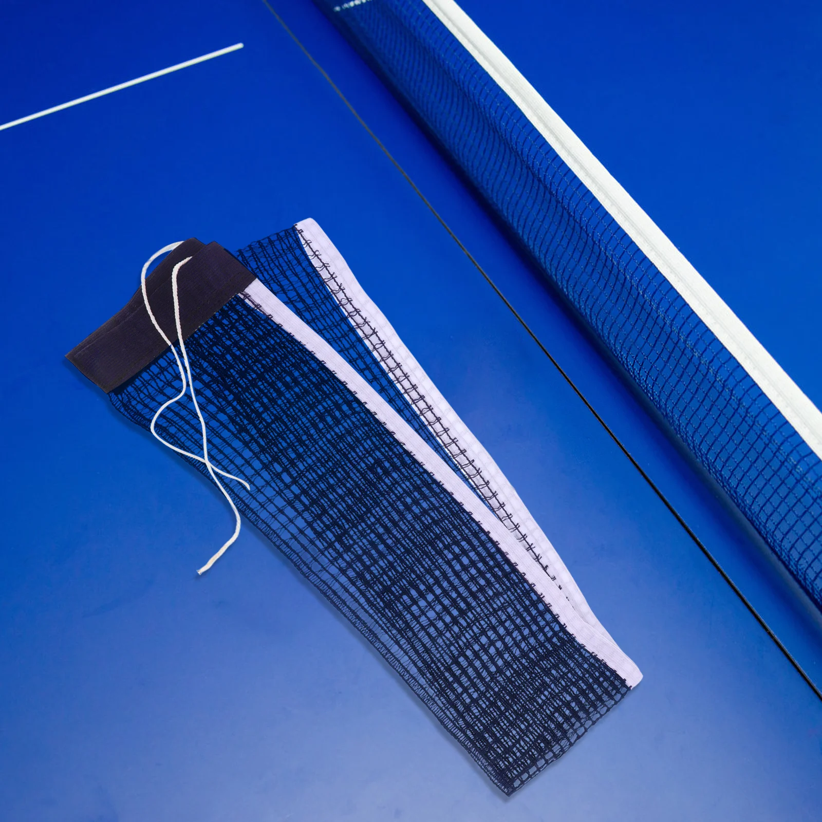 Polyester-Cotton Table Tennis Net Tight Mesh Quick Assembly Portable Foldable Replacement Mesh Net Trainer for Indoor Outdoor