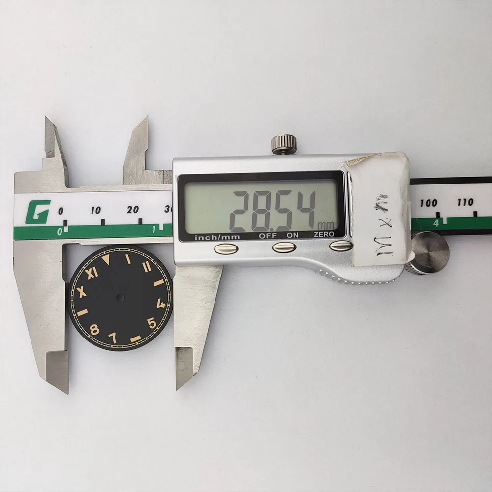 Циферблат часов в стиле ретро, 28,5 мм, собранный аксессуар для часов, светящийся циферблат, циферблат NH35, подходит для механизмов NH35/36/2824/8215