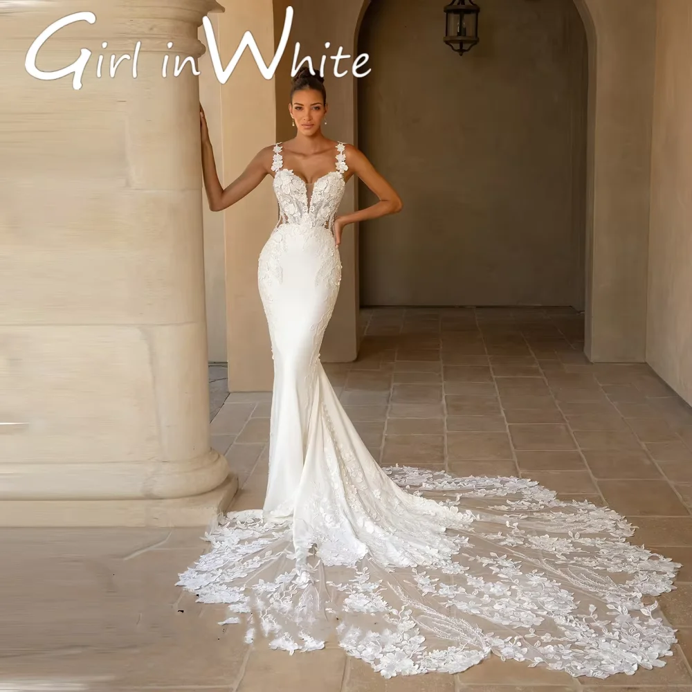 Sleeveless Sweetheart Off Shoulder Wedding Dresses Mermaid Lace Appliques Backless Bridal Gown Vestido De Noiva Customised