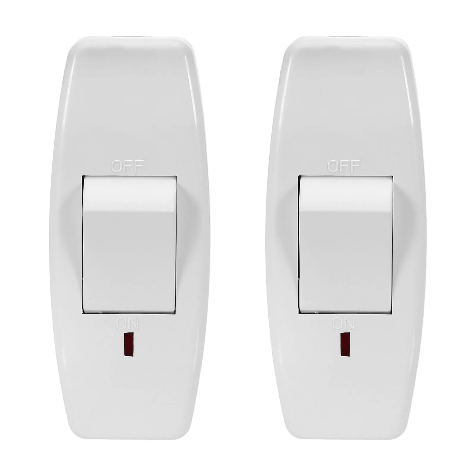 

2pcs Inline Indicator Switch Lamp Cord Plastic Rocker Switch Replacement For Table Desk Light Home Lighting Appliances