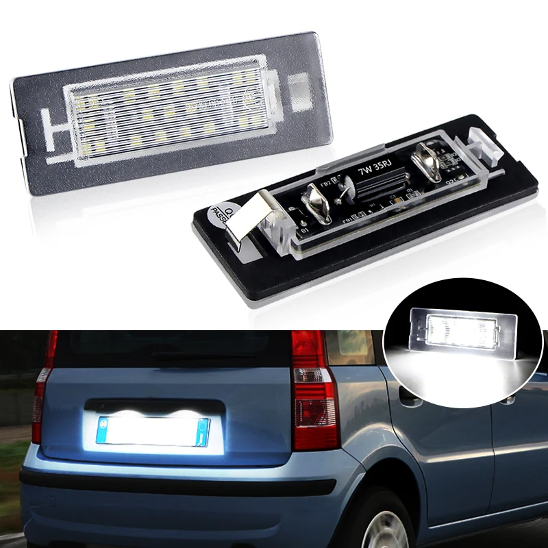 2 pezzi CanBus senza errori LED luce targa per FIAT Panda MK3 tipo 169 MK4 312 319 lampada numero bianco senza errori OEM: 71734797