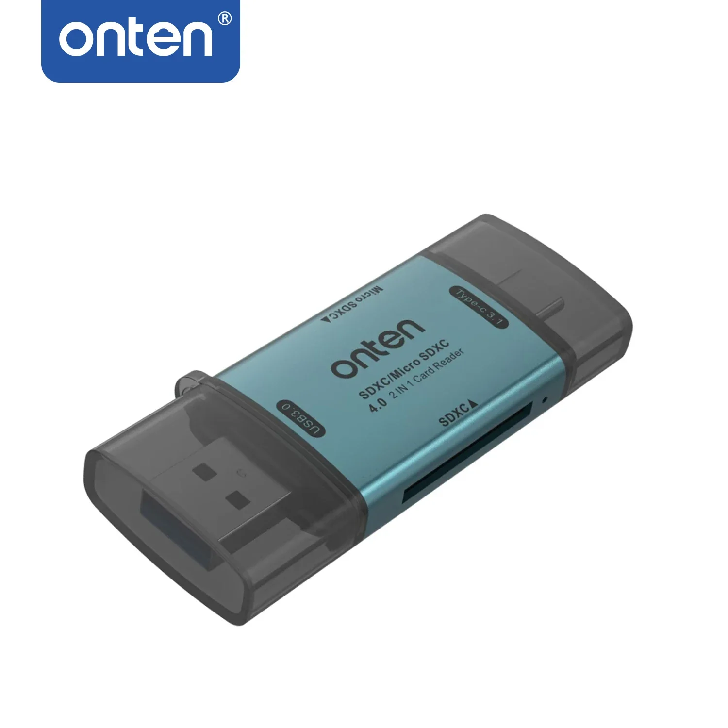 ONTEN Original OTN-CR631 USB-A USB-C TO 2in2 SDXC TF 4.0 Card Reader Compatible with SD/SDHC/SDXCmicro SD(TF) /micro  SDXC