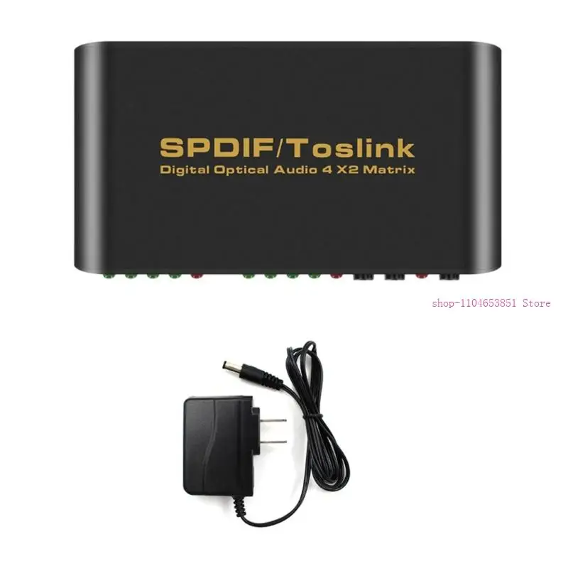 Easy Control Optical SPDIF Sound Matrices 4x2 with LED Indicators 100mA Current 0XLA