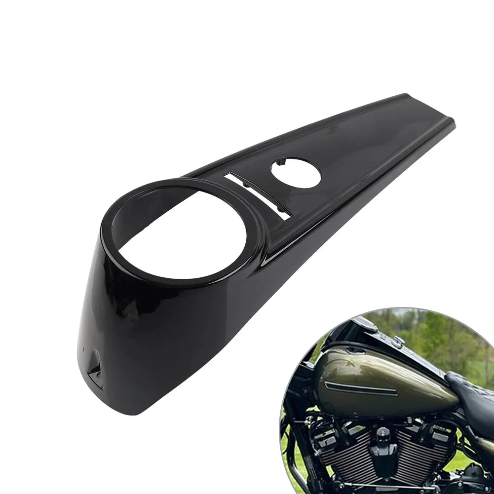 

Glossy Black Motorcycle Dash Fuel Console Gas Tank Cover For Harley Davidson Road King FLHR 2008-2023