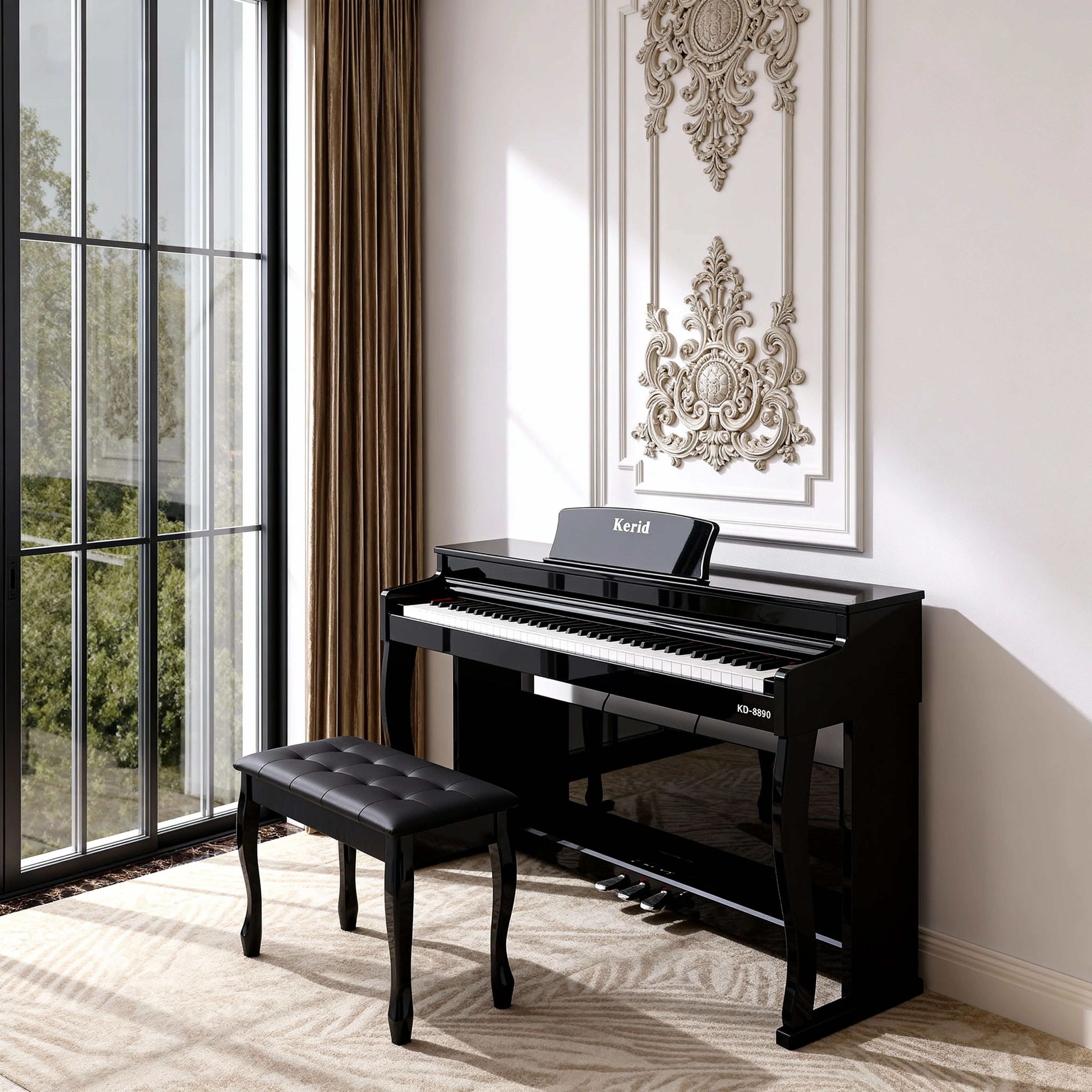 

Профессиональное акустическое пианино для начинающих, детское вертикальное электронное пианино, 88 клавиш, с утяжеленными клавишами, цифровое электрическое пианино