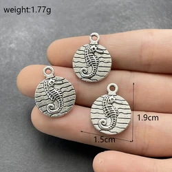 20pcs Charms World Peace Life Tree Hand Coin Lotus Tag Antique Silver Color Pendants Making DIY Handmade Tibetan Finding Jewelry
