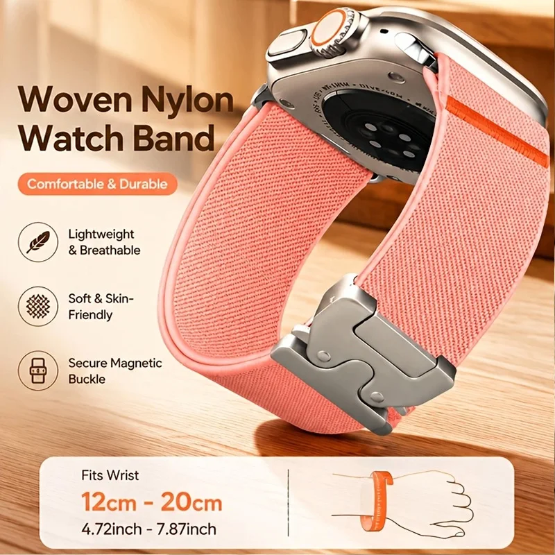 1 Stück für Apple Watch Series 11/10/9/8/7 iWatch Ultra 3/2 (49 mm) Series 6/5/4/3/2/1/SE3, atmungsaktives Mesh-Armband
