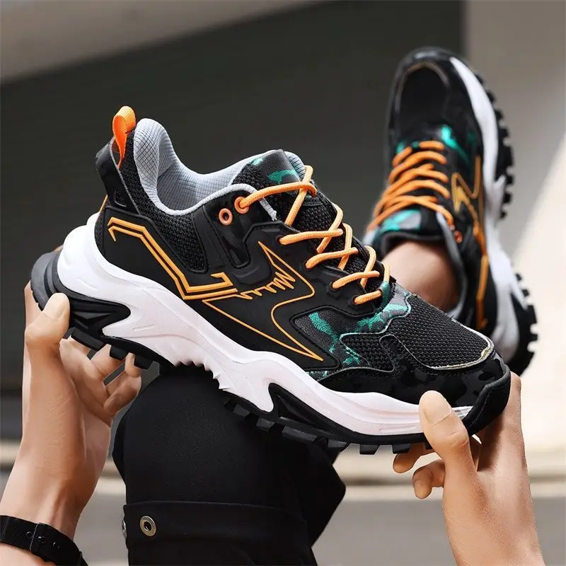 Spring New Men's Korean Fashion Versatile Casual Shoes Thick Sole Breathable Sports Shoes for Boys Dad Shoes sneaker