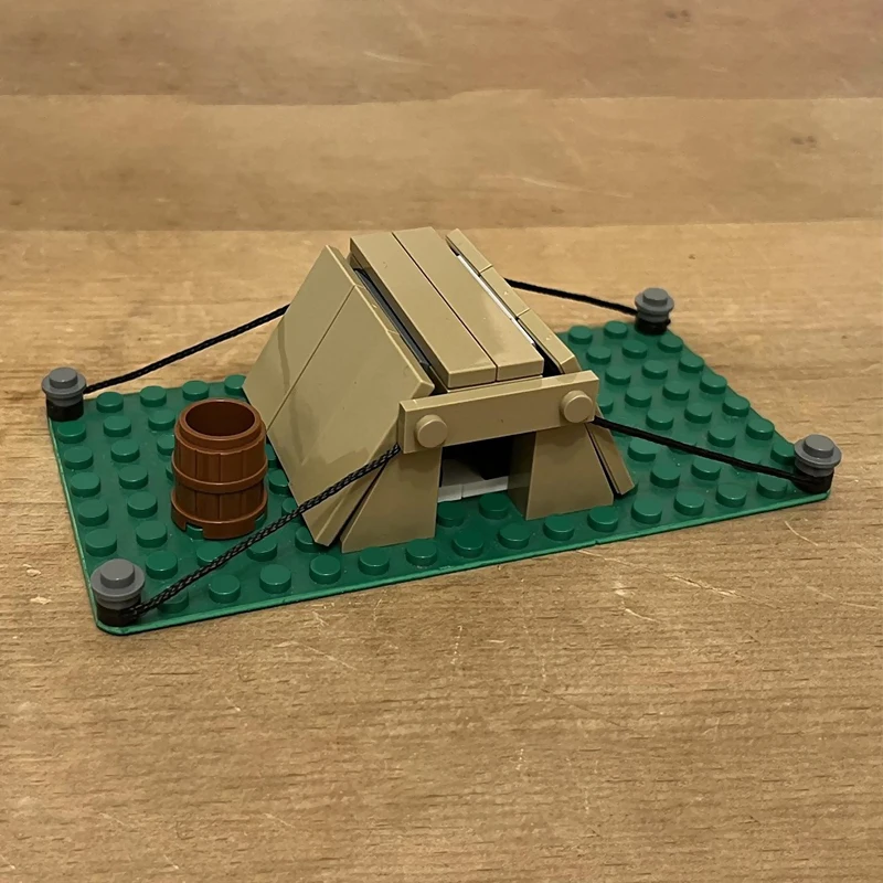 Medieval Castle Model MOC Building Bricks Small Camp Tent Modular Technology Gifts Holiday Assemble Children Toys Suit