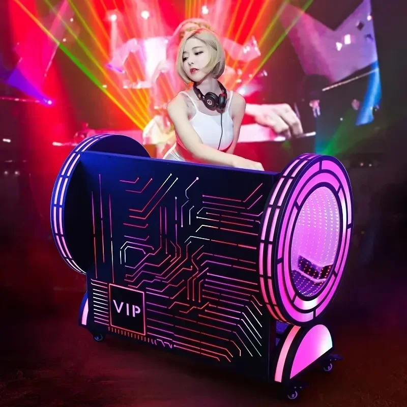 Nordic Upgraded DJ Stand LED Booth Tables Luminous portable bar counter with lights
