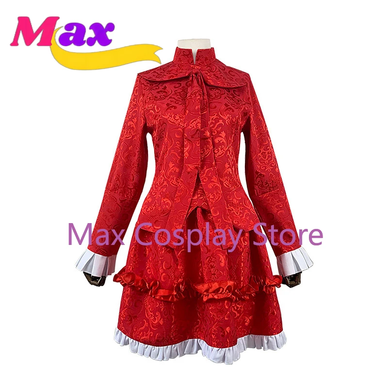 Max Anime Kate Shadow Cosplay Costume Wig Kawaii Lolita Short Red Dress Dailydress Hallowen Carnival Party Suit