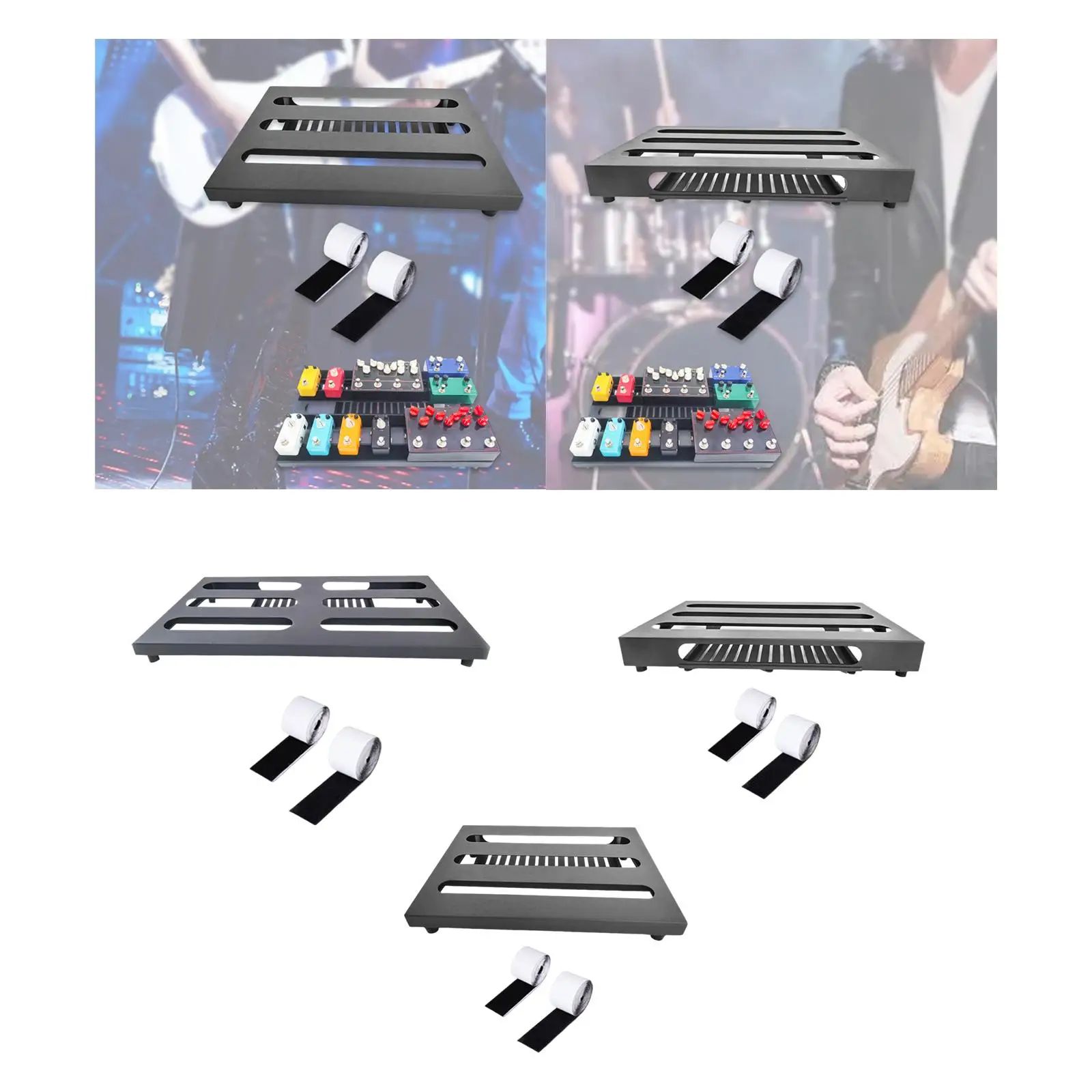 Lightweight Alloy Guitar Effect Board Large Track Plate for Electric Guitar Multi Effects Playing Stage