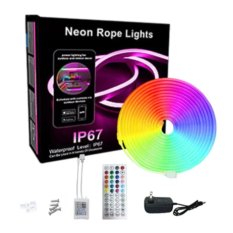 

LED String Light Remote Control Waterproof Rope Lights LED String Lights For Indoor Outdoor Neon Rope Lights For Party Favors