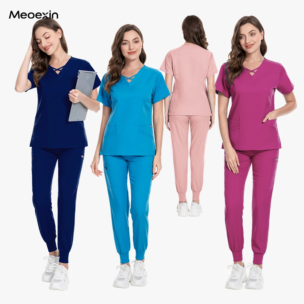 

Hot Sales Hospital Uniforms Nurse Jersey Beauty Dental Salon Work Clothes Uniform Joggers Pants Medical Scrubs Sets Spa Uniforms