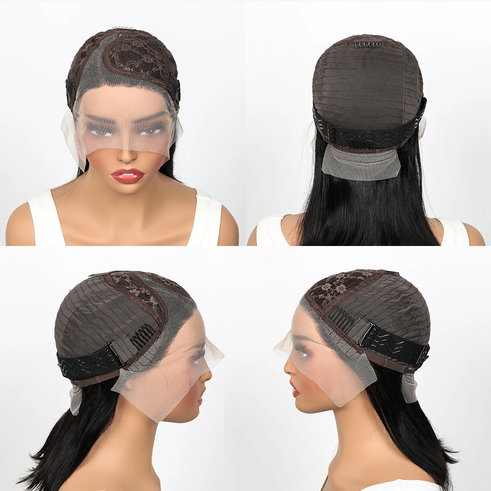 قبل قطعها البرازيلي خصلات الشعر المستعار الإنسان الجانب جزء بوب شعر مستعار للنساء اللون الطبيعي T جزء الدانتيل ريمي شعر طبيعي مفرود الباروكات