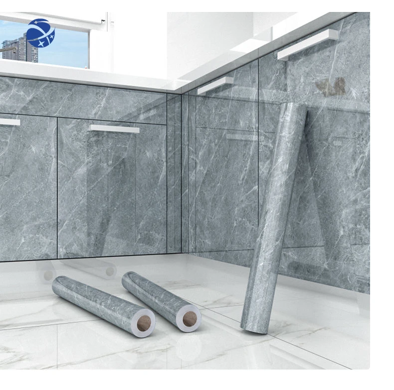 YUNYI Kitchen waterproof oil marble sticker self-adhesive, washable, flame retardant, and high-temperature resistant