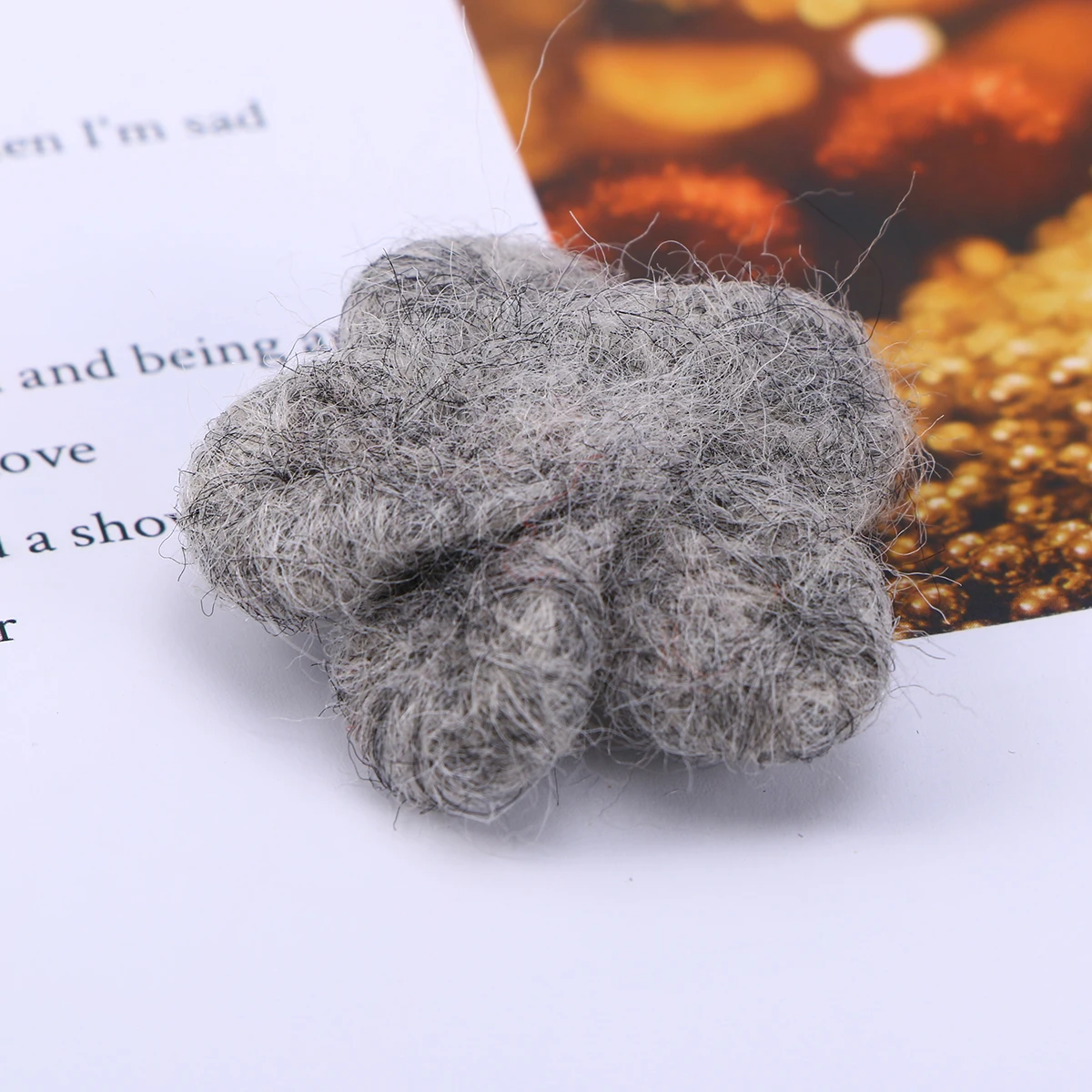 

Wool Felt Flower Decoration Balls Hairpins DIY Decorations Five-petal Hand Made