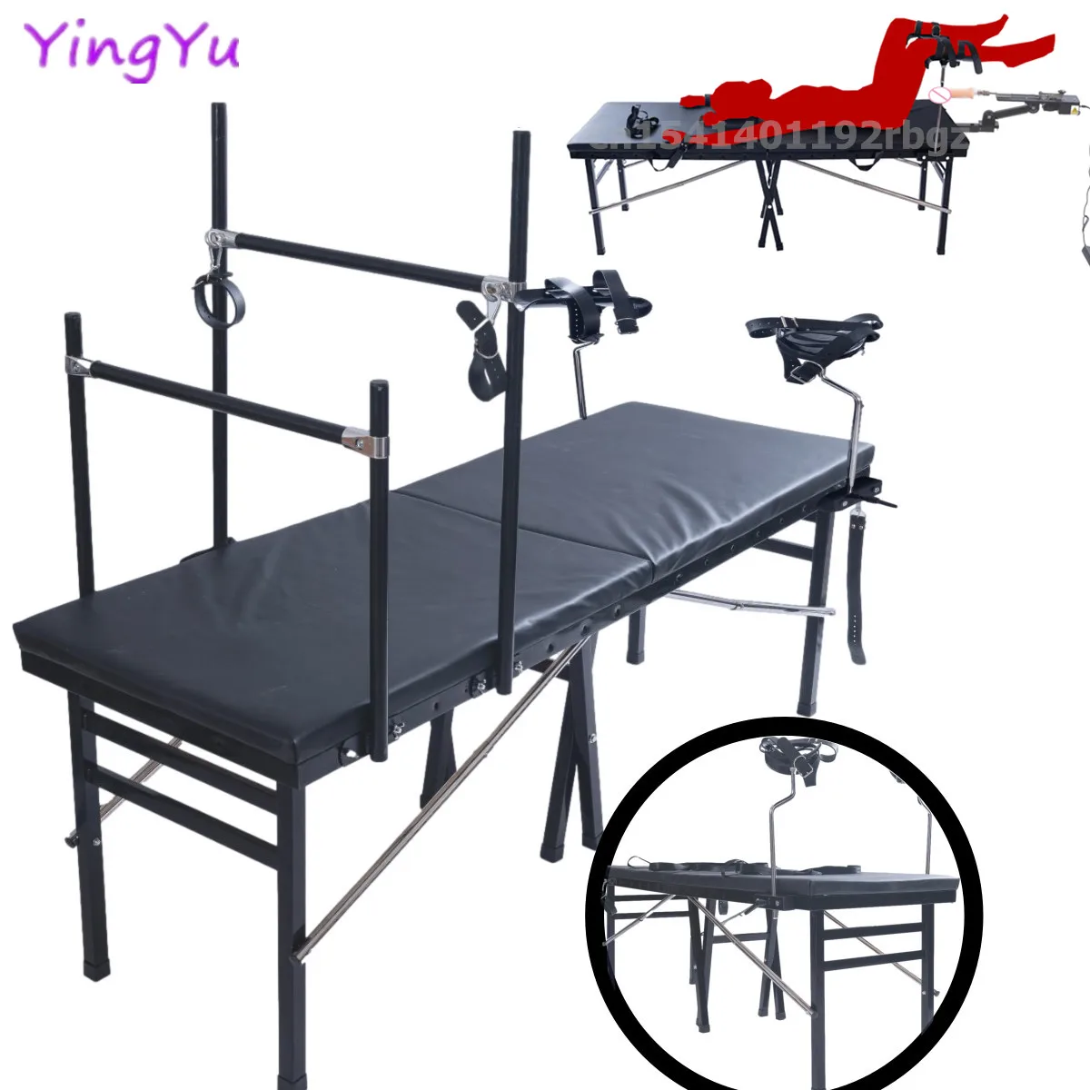 BDSM Bondage Furniture Folding Bed Sex Chair Portable Restraint Bed Sex Machine Slave Training Sex Toys Binding Tool Vibrator