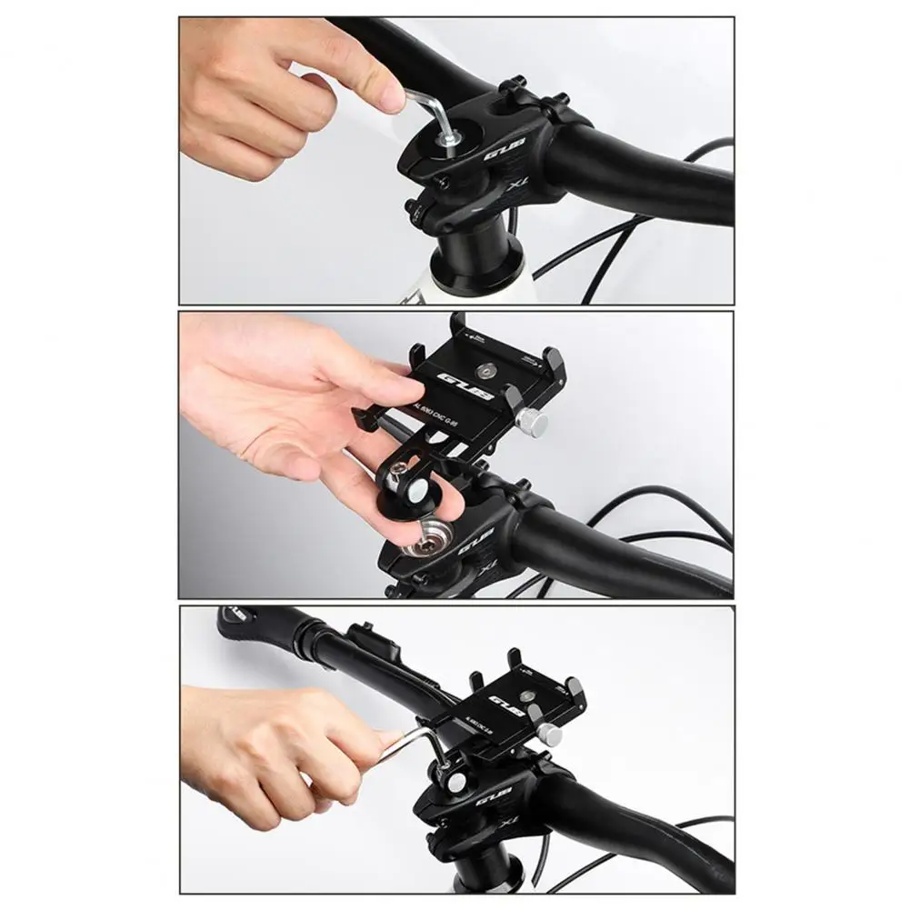 GUB G-95 Bike Phone Holder 270 Degree Rotation Cycling Navigation Stand Aluminum Alloy Bike Navigation Bracket for Bicycle