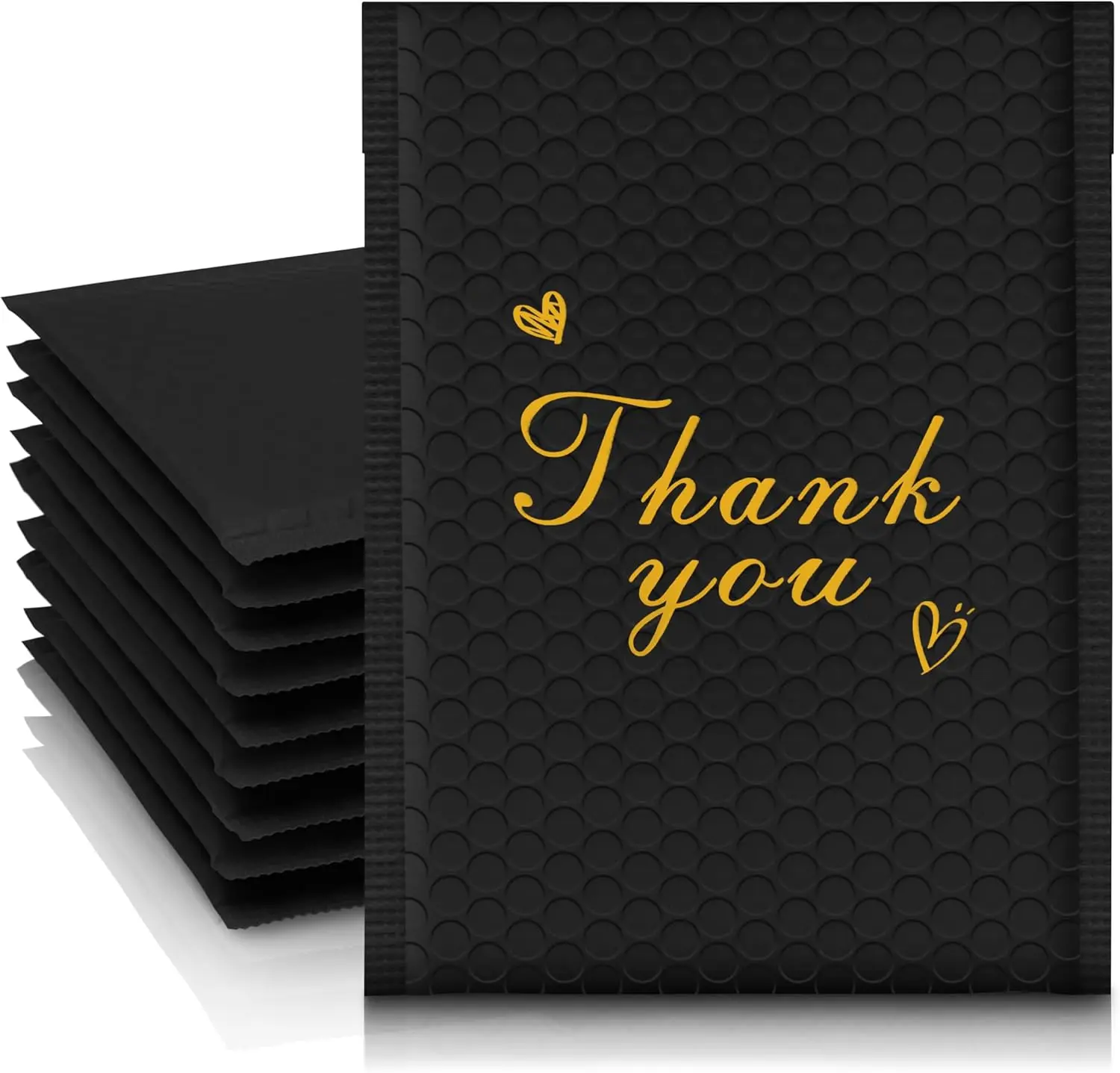 

6x10'' Bubble Mailers 25 Pack, Self Sealing Padded Envelopes, Strong Adhesion, Waterproof, Cushioning Shipping Envelopes - Black