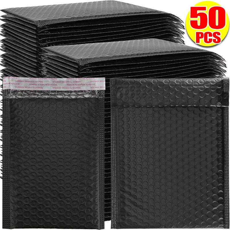 50/10 Uds. Bolsas de sobres de burbujas autoselladas impermeables bolsa de embalaje de regalo bolsa de sobre de envío acolchada suministros de negocios