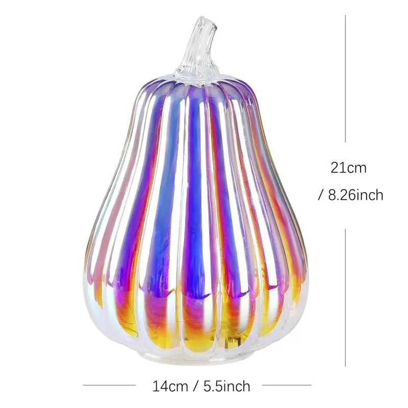 Light Up Pumpkin Decor Halloween Glass Jack O Lantern Thanksgiving Party Supplies Battery Powered Lantern For Porch Mantelpiece