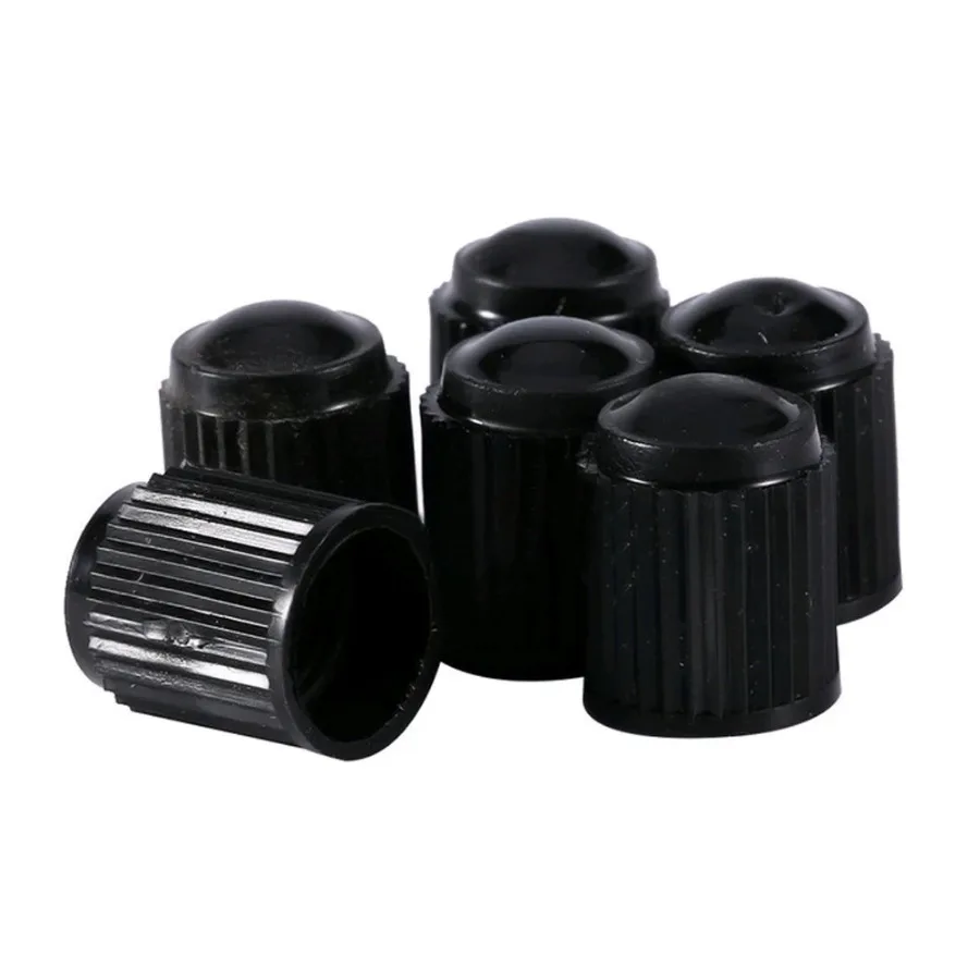 50Pcs Car Wheels Tire Valve Air Dust Cover Black Plastic Valve Stem Caps Wheels Tires Universal Car Auto Exterior Accessories