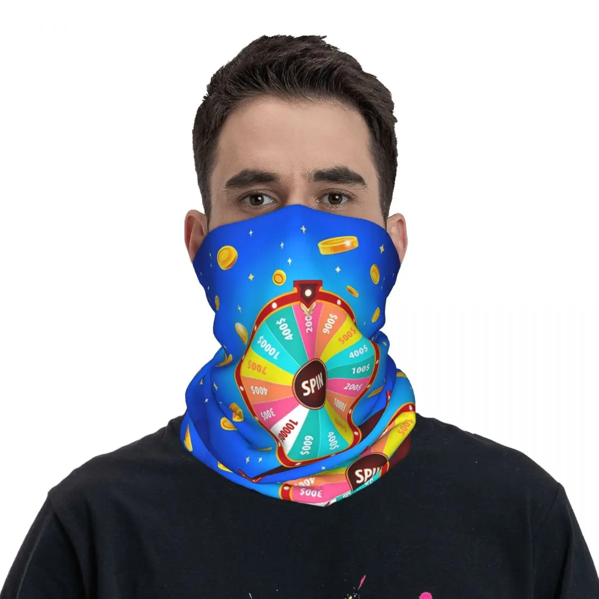 Wheel Of Fortune Scarf Neckerchief Neck Face Mask Polyester