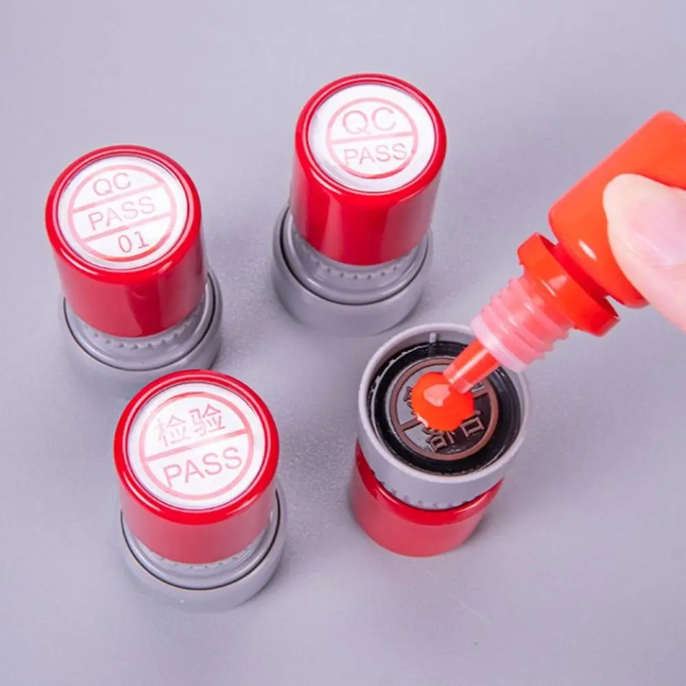 Sello de inspección QA QC autoentintado de bolsillo, sello PASS de calidad IQC grabado, sello de inspección de calidad OQC IPQC Godown