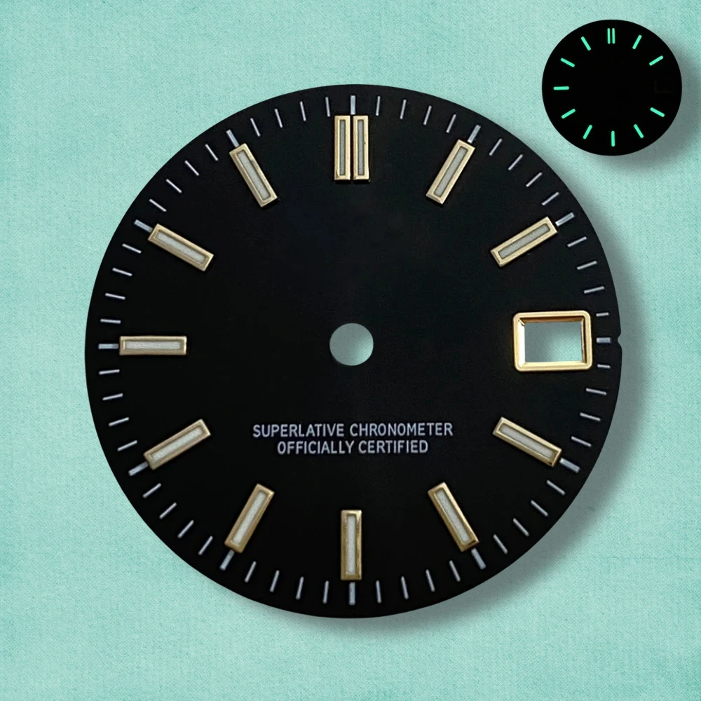 28.5mm High Quality S Logo NH35 Dial sunray Dial Day just Mod fit NH35/NH36 Movement Fit 3/3.8 o'clock Crown NH35 Accessories