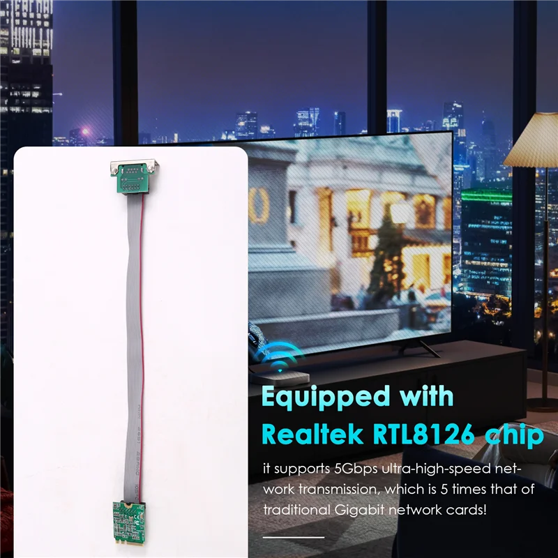 High Quality-M.2 A+E KEY Ethernet Network Card, 5Gbps Gigabit RTL8126, Supports PXE Boot For Windows Platforms