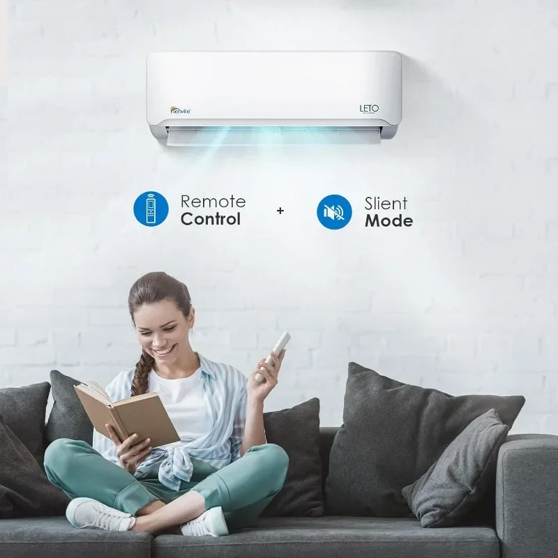 Senville LETO Series Mini Split Air Conditioner Heat PŽ, 24000 BTU, 208 V, 230V, Inverter, nous-mêmes avec Alexa, SEER2 18, 2 Welding