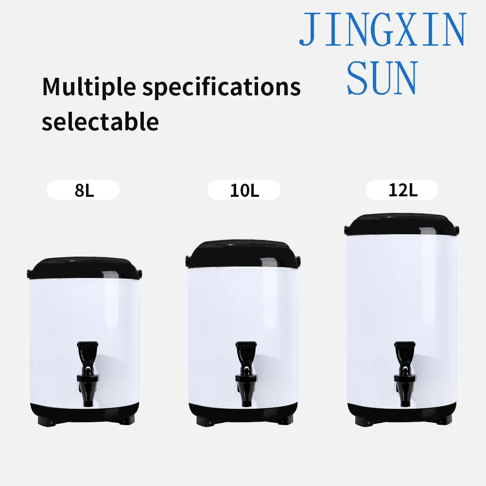 Customized Double Wall Stainless Steel Insulated Barrel Bucket Commercial Colorful Milk Tea Dispenser Pails Drums for Beverage
