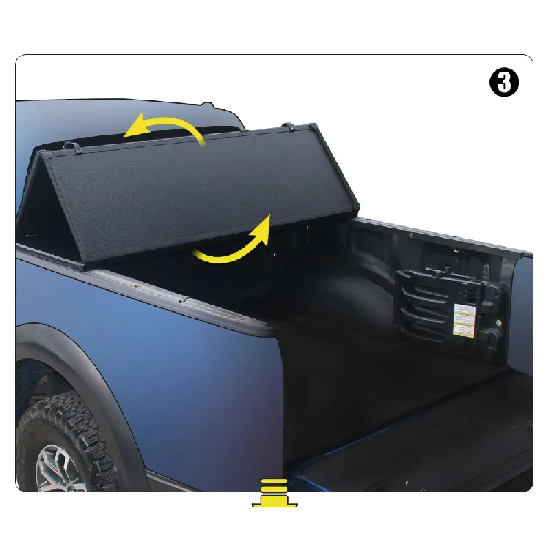 

Custom Made 5.5ft & 8.2ft Tri-Fold Hard Pickup Bed Tonneau Cover Precisely Fits 2010,2025,2026 F150 Pickup Trucks