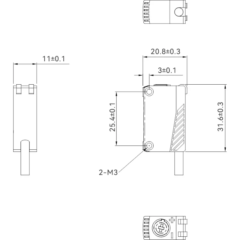 Akusense PTE Series Economic Optical Detection Sensor 10m Sensing Distance Through Beam Photoelectric Sensor PTE-TEM10NR