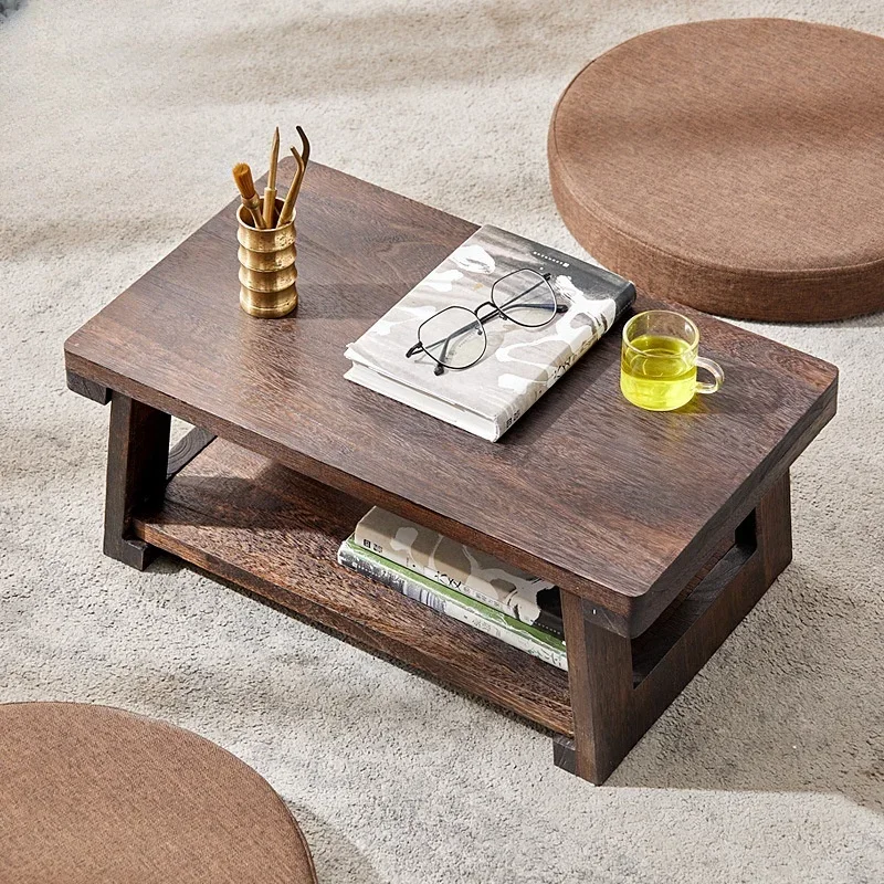 

Solid Wood Tatami Small Table Tea Table Japanese Household Tea Table Folding Table Balcony Table Bay Window Small Coffee Table