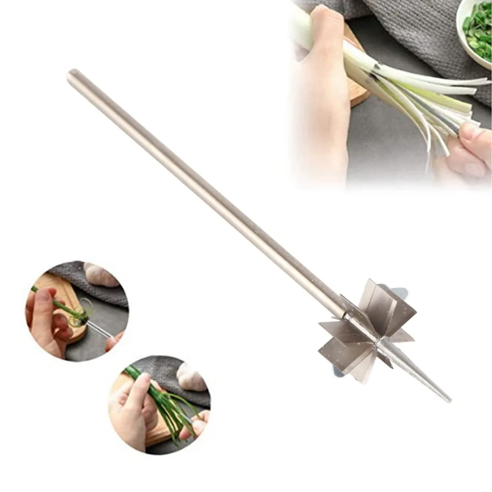 Stainless Steel Onion Knifes Plum Blossom Ergonomic Scallion Cutter Multifunction Efficient Onion Shredder Kitchen Use
