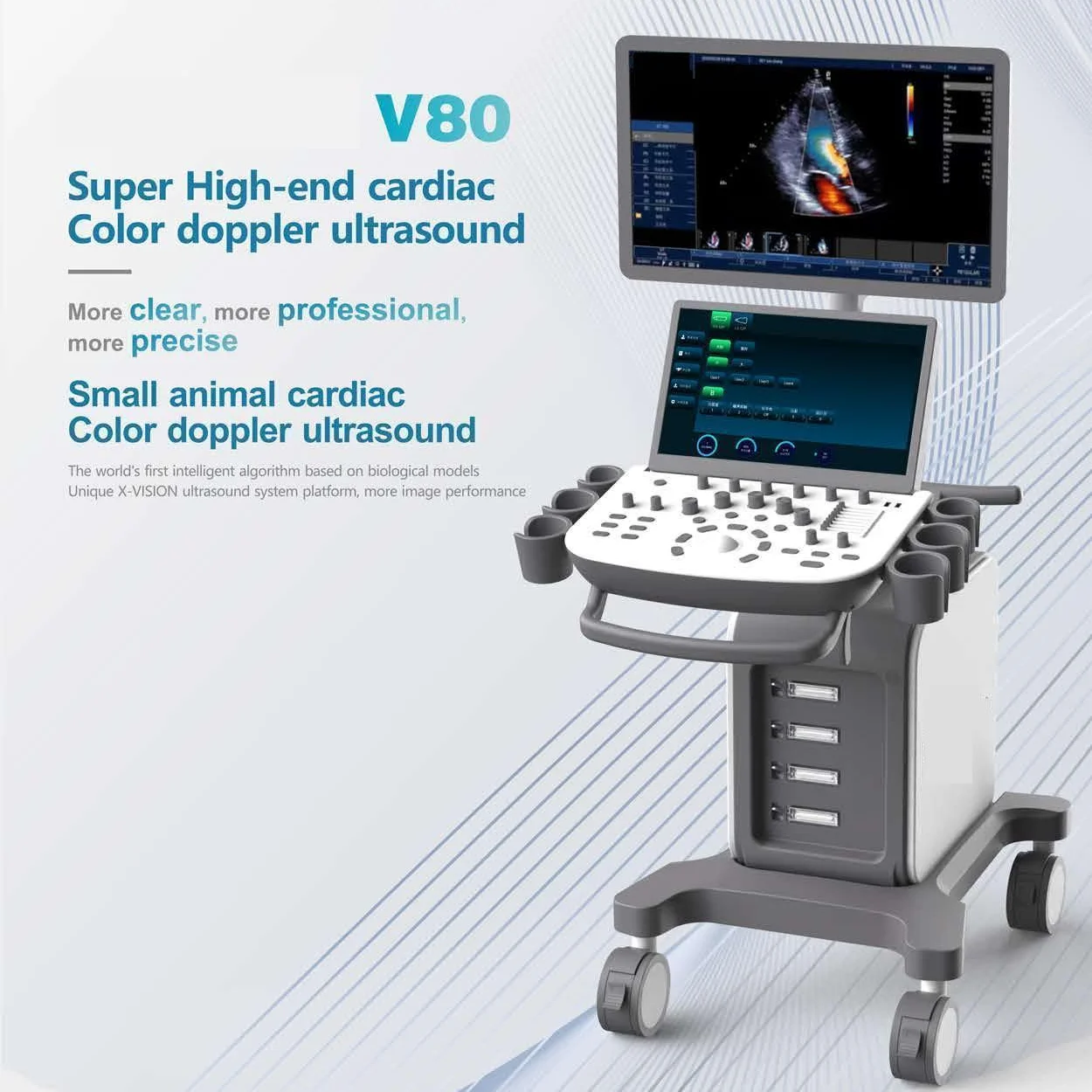 Veterinary Color  Ultrasound Doppler Diagnostic Device 3d 4d Color Doppler Veterinary Ultrasound  Scanner Machine