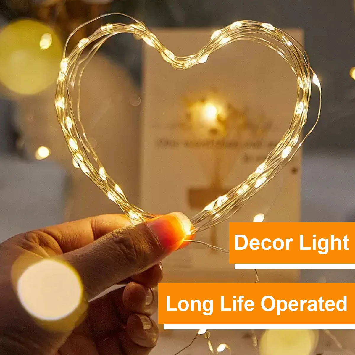 5pcs Led Light String 1M/2M/3M Decoration Handmade Wedding Flower Lights Decor Table Fairy Gift Bulb With Wire For Box Battery