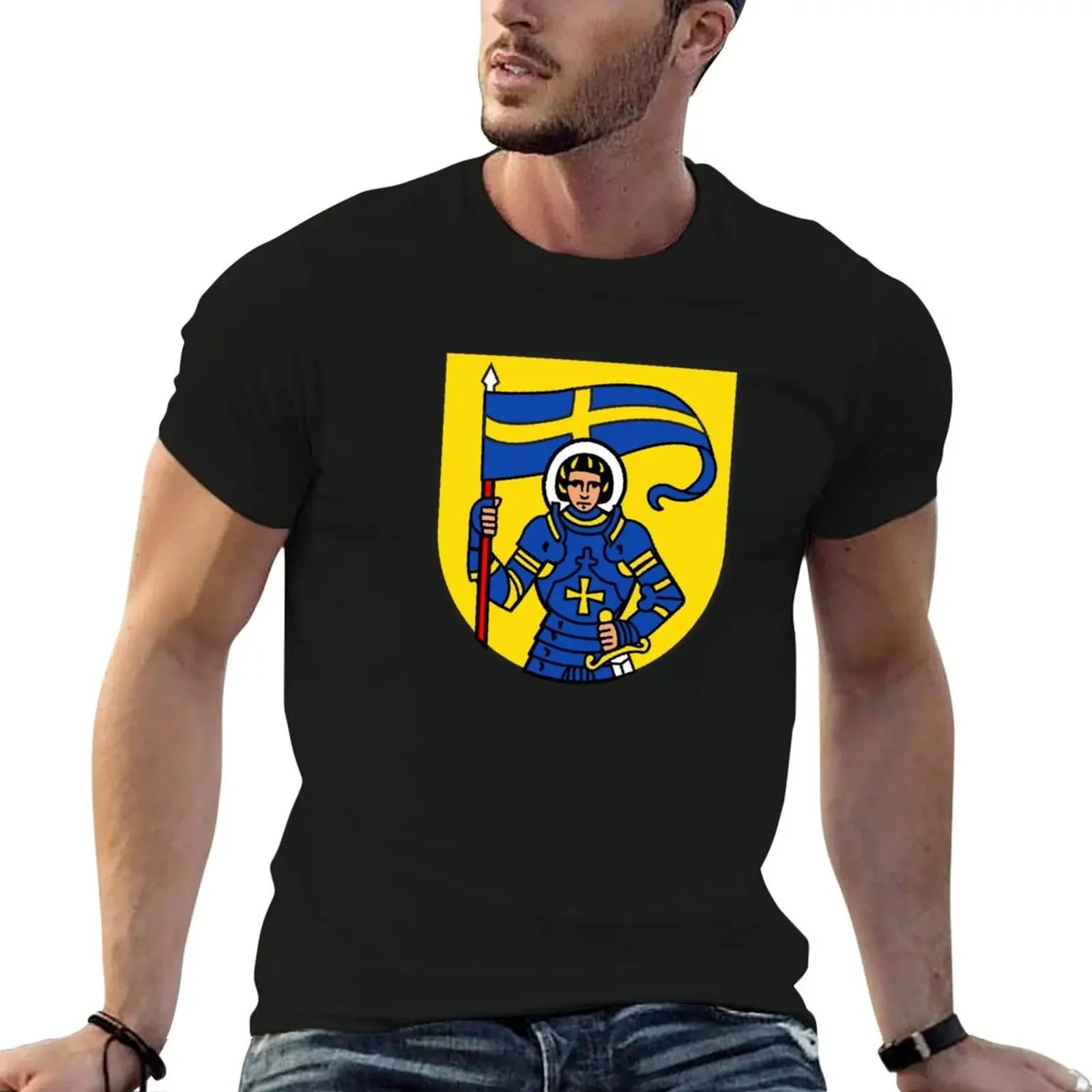 

St. Moritz Coat of Arms, Switzerland T-Shirt oversized blacks clothes for men