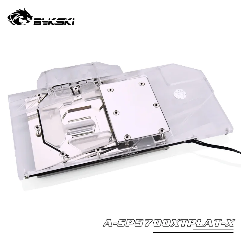 Bykski A-SP5700XTPLAT-X Water Block Use for Sapphire Radeon RX 5700 XT Nitro+ Full Cover Copper Radiator Block / 5V A-RGB Light