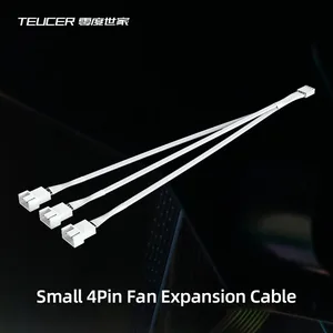 TEUCER-CPU Fan güç Adaptörü Kablosu, Uzatma Fanı PC Kasa, bir Dişi 3/4 Pin Splitter Kablo 4 Pin-2 Pin-3 Ve Pin-4 Anakart Kablodaki 6 büyük satış, fan-4-pin-no. 4