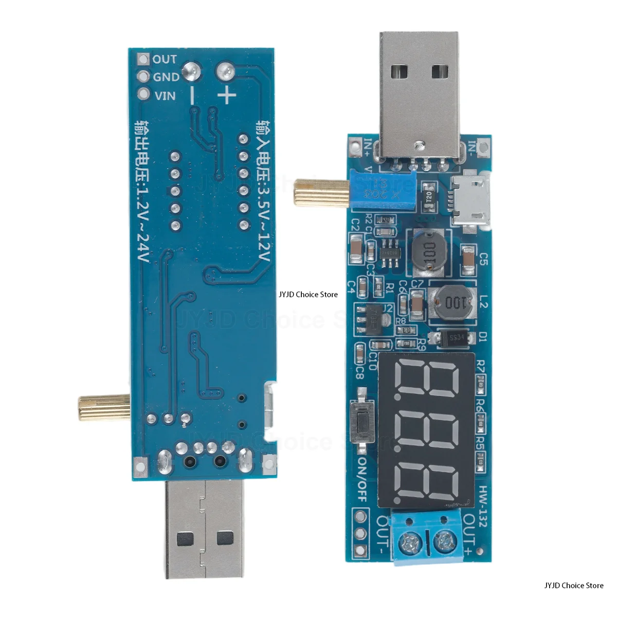 DC-DC 5V to 3.5V / 12V USB Step UP / Down Power Supply Module Adjustable Boost Buck Converter Out DC 1.2V-24V