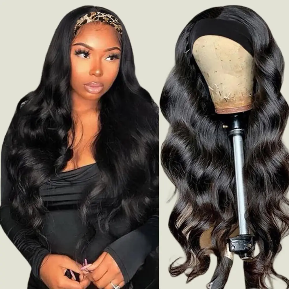 Stirnband Perücke Menschliches Haar Körper Welle Billiger Natürliche Farbe Perücke Für Schwarze Frauen Brasilianische Remy Herbst Maschine Perücke MYLOCKME