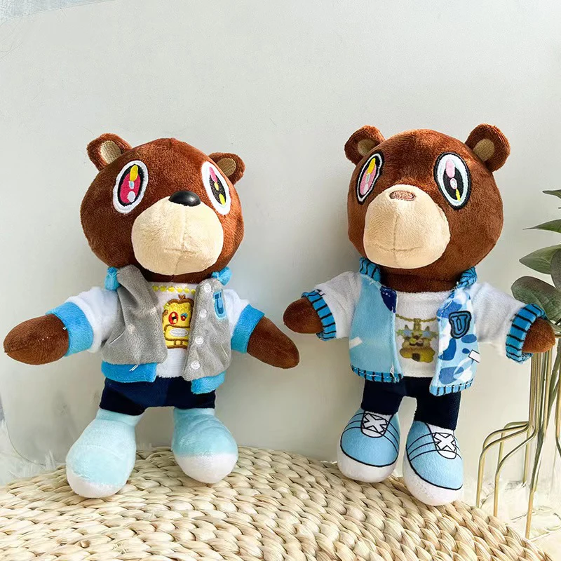 Kawaii Kanye Dropout Bear Teddy Bear Plush Toys Kanye West Graduation Soft Stuffed Home Room Decor Birthday Gift