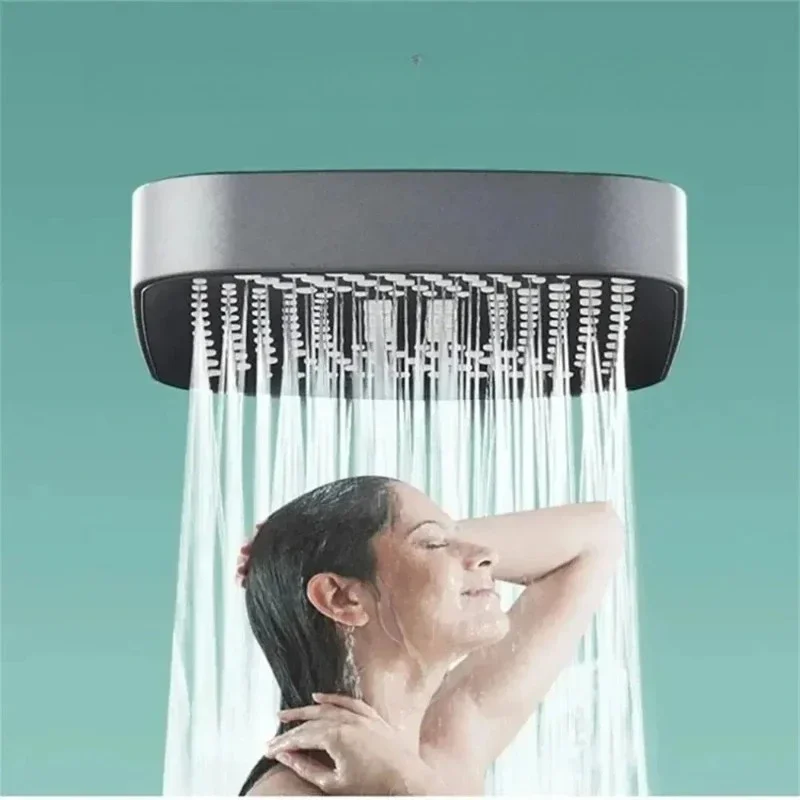 Verstellbarer 3-Modus-Hochdruck-Duschkopf mit großem Durchfluss, wassersparend, Regendusche, Badezimmerzubehör – Detail 3