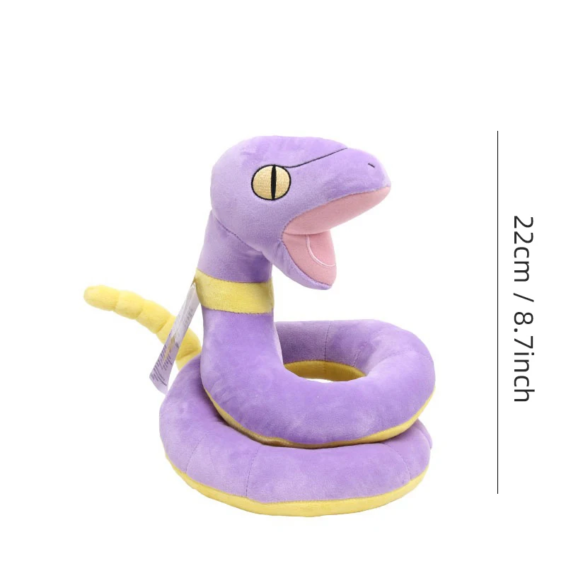 Pokemon Kawaii Ekans Stuffed Toys Cartoon&Cute Arbor Snake Plush Dolls Throw Pillow Birthday Gift  For Kids Friends Boys