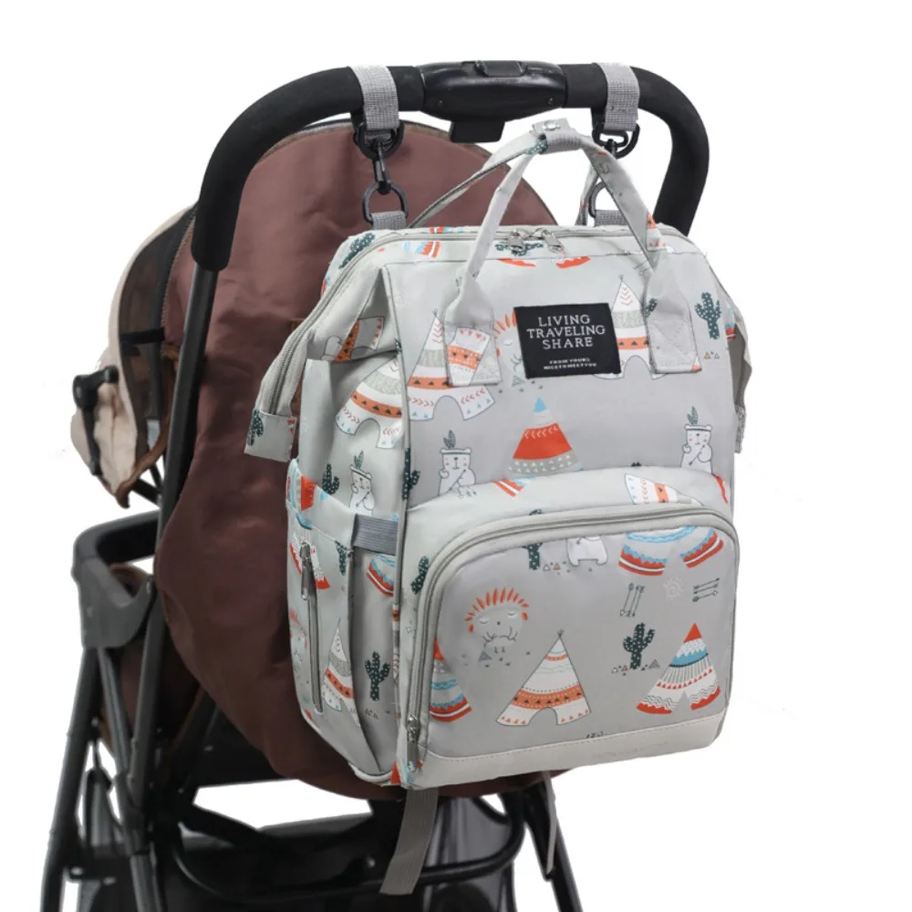 多機能ママバックパック耐久性のある素材大容量旅行バックパック抗スプラッシュ水耐摩耗性ベビーおむつバッグ